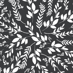 Wild Foliage in Dark Grey