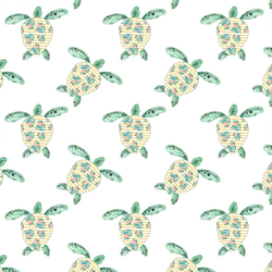 Floral Turtle in Yellow