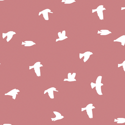Flock Silhouette in Berry