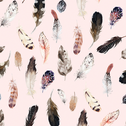 Falling Feathers in Soft Blush