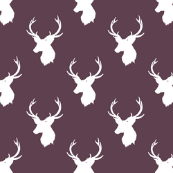 Little Stag Silhouette in Eggplant