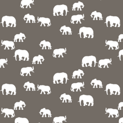 Elephant Silhouette in Stone