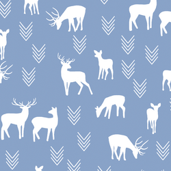 Deer Silhouette in Cornflower