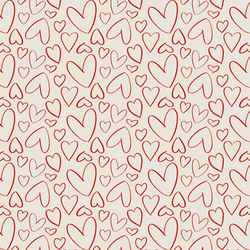 Will You Be Mine in Red on Ivory