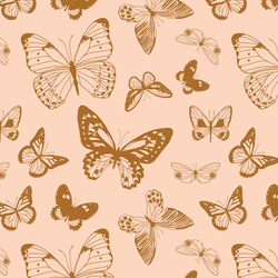 Boho Butterflies in Caramel Blush