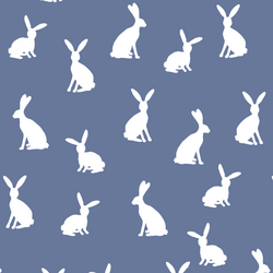 Cottontail Silhouette in Azurite