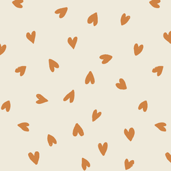 Large Tossed Hearts in Topaz