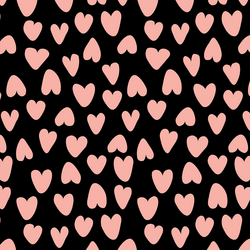 Large Valentine's Heart in Pink and Ebony
