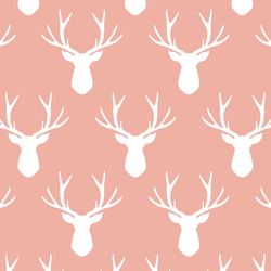 Stag Silhouette in Peony