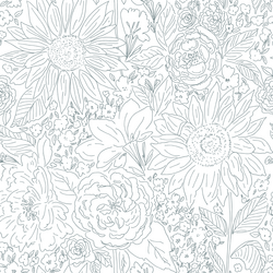 Paperie in Dusk Blue on White