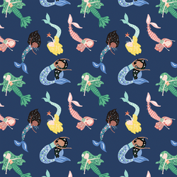 Small Mermaids in Deep Ocean