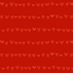 Large Striped Hearts in Red