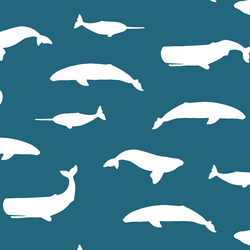 Whale Silhouette in Topaz