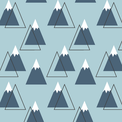 Mountain Peaks in Powder Blue
