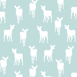 Fawn Silhouette in Glacier Blue
