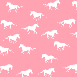 Horse Silhouette in Rose Pink