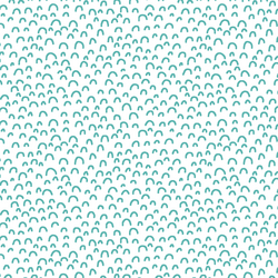 Doodle in Seafoam on White