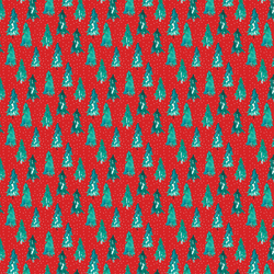 Small Snowy Pine in Holly Red