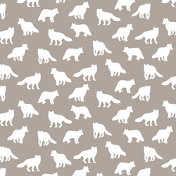 Little Fox Silhouette in Taupe