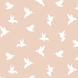 Hummingbird Silhouette in Shell