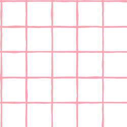 Windowpane in Rose Pink on White