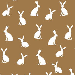 Cottontail Silhouette in Ochre