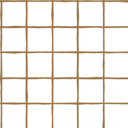 Windowpane in Ochre on White