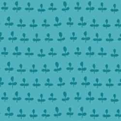 Leaves in Teal on Aqua