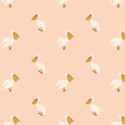 Boho Pelicans in Vintage Blush