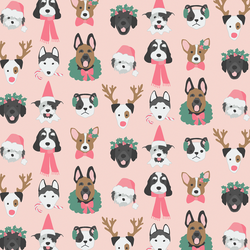 Christmas Pups in Sugar Pink Gumdrop