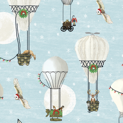 Large Christmas Balloon Ride in Ice Blue