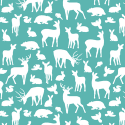 Forest Friends in Seafoam