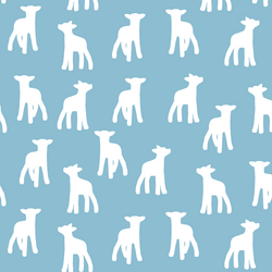 Lamb Silhouette in Breeze