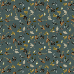 Little Woodland Foliage in Grey Green
