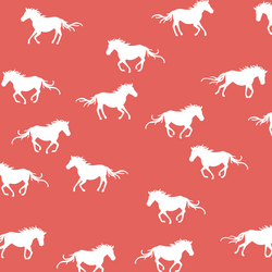 Horse Silhouette in Salmon