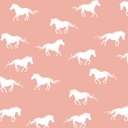 Horse Silhouette in Peony