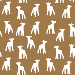 Lamb Silhouette in Ochre