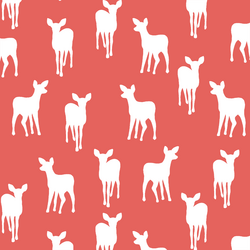 Fawn Silhouette in Salmon