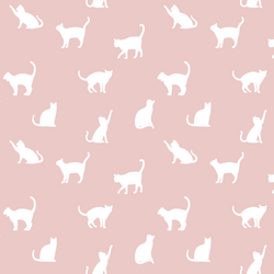 Cat Silhouette in Blush