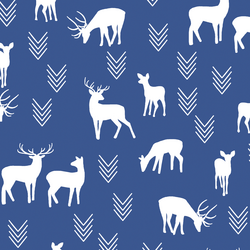 Deer Silhouette in Blue Jay