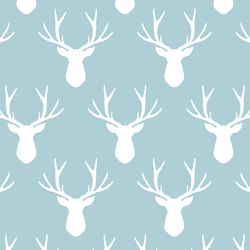 Stag Silhouette in Powder Blue