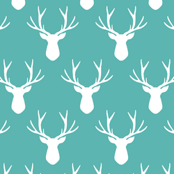 Stag Silhouette in Seafoam