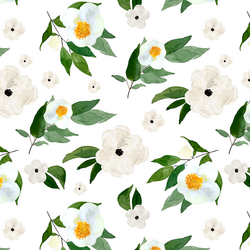 Large Spring Blooms in White