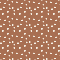 Polka Dot in Cream on Rust Red
