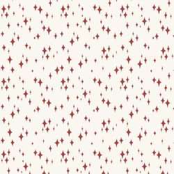 Starry Night in Red on Cream