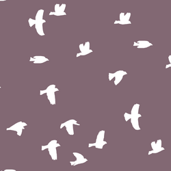 Flock Silhouette in Mulberry