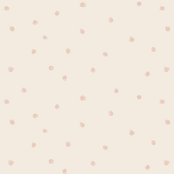 Squiggle Dots in Ballet Pink on Egret