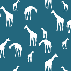 Giraffe Silhouette in Topaz
