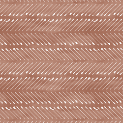 Chevron Arrows in White on Hot Chocolate Wash