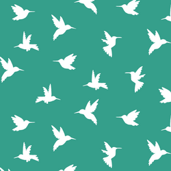Hummingbird Silhouette in Jade